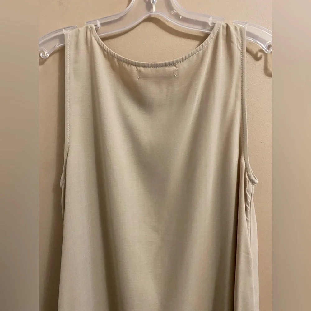 Oak + Fort Tan Beige Sleeveless Midi Dress - Picture 10 of 11